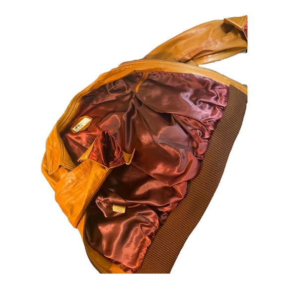 Vintage Leather bomber style jacket. EU38 - Picture 12 of 16